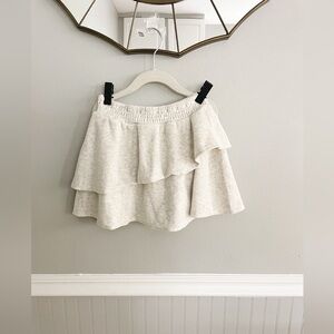 Ever After Girls Terry Cloth Tied Mini Skirt Cream Size 8